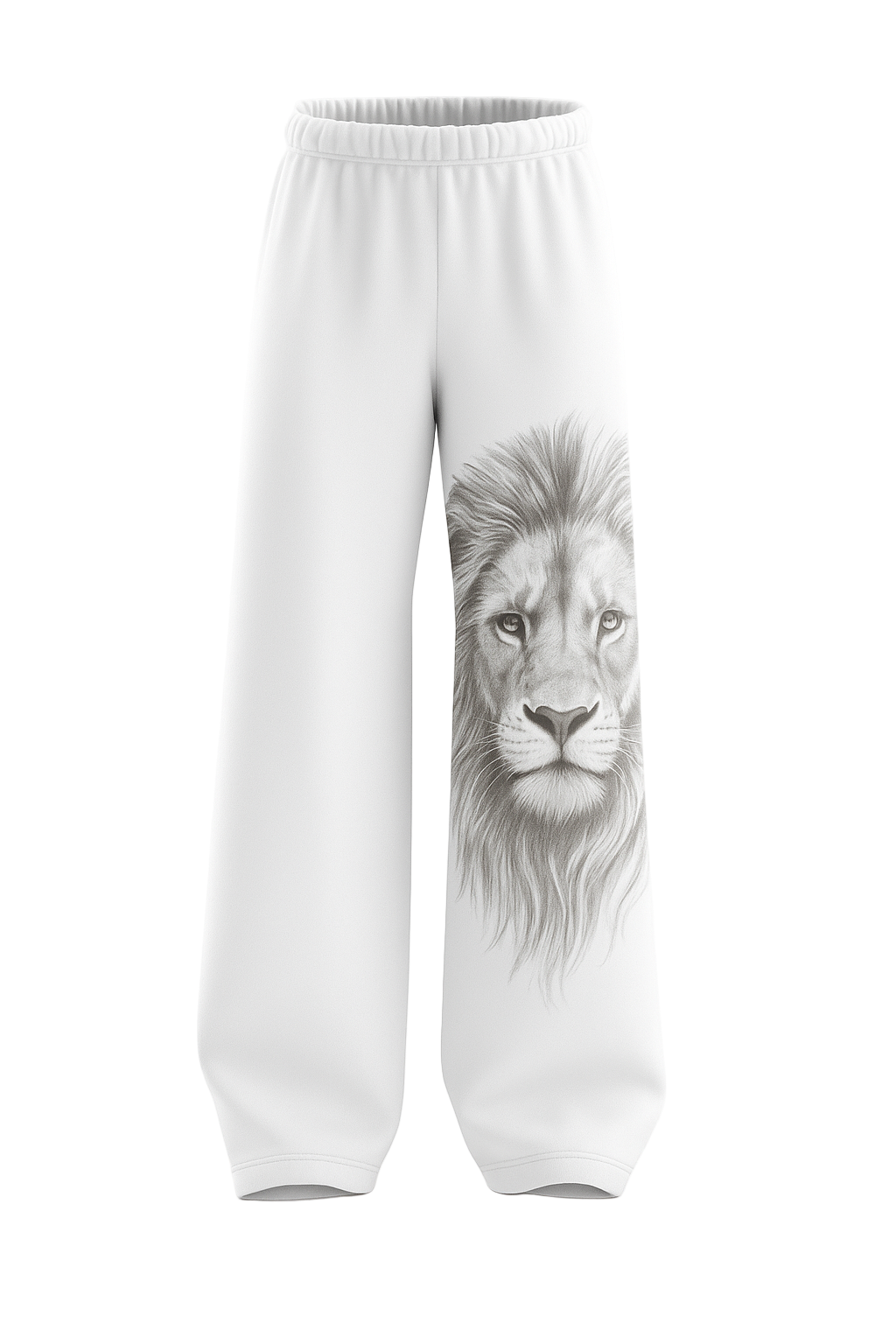 SHREEMSY White Regal Lion Baggy Pants