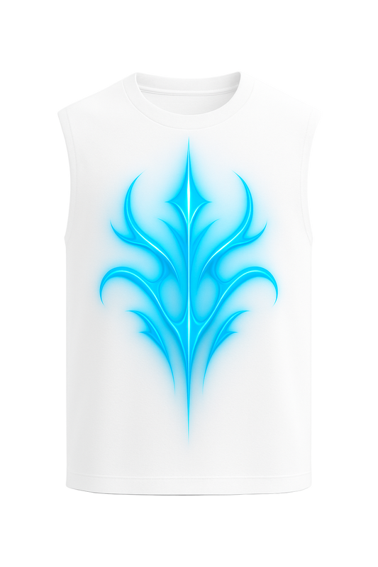 SHREEMSY “Neon Seraph” Blue Luminescent Emblem Vest