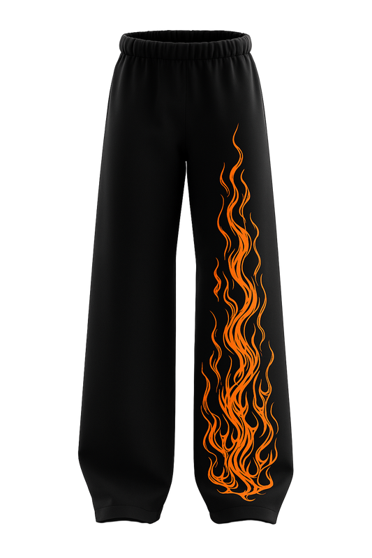 SHREEMSY Inferno Black Baggy Pants