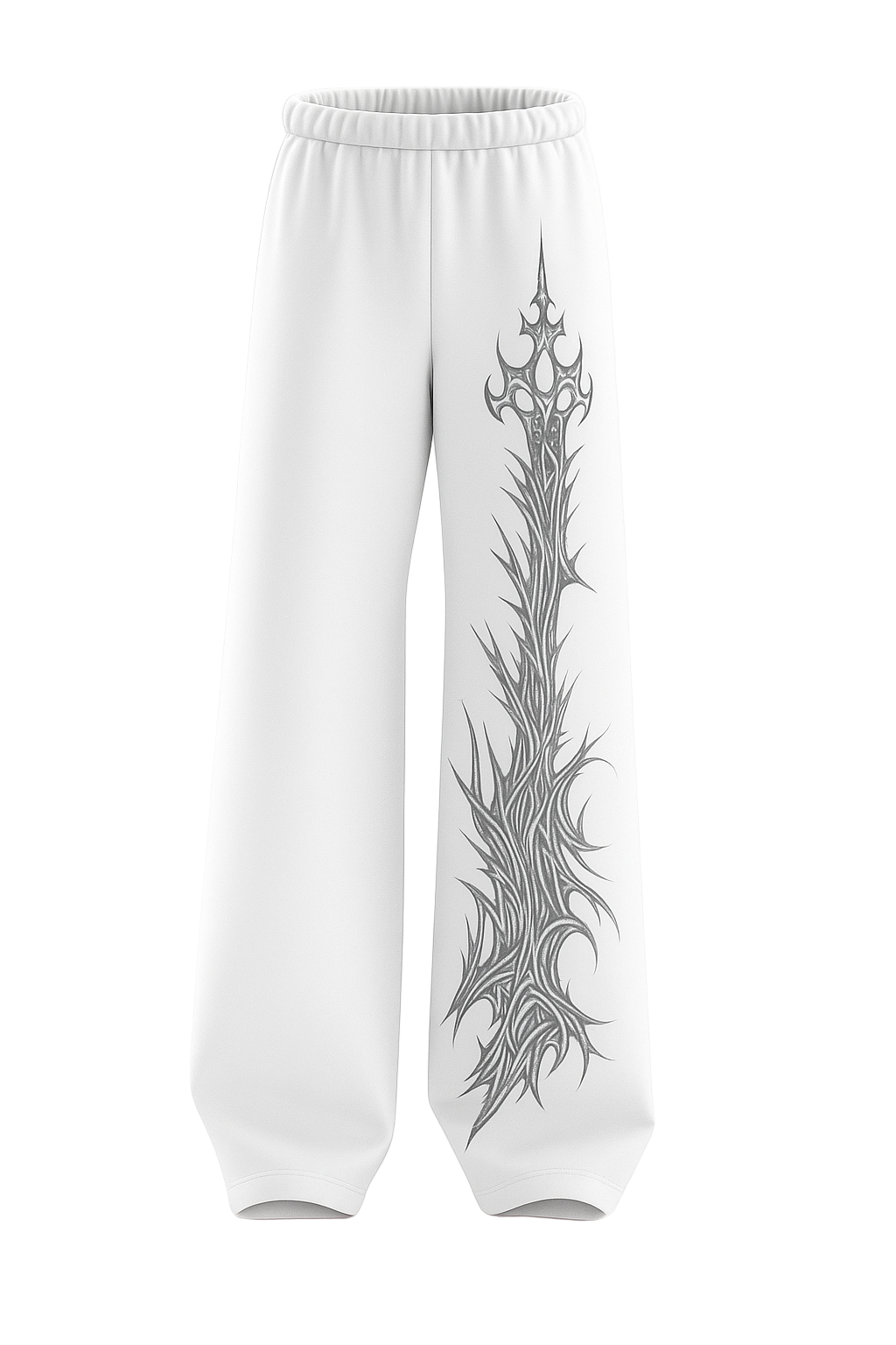 SHREEMSY White Tribal Blade Art Baggy Pants
