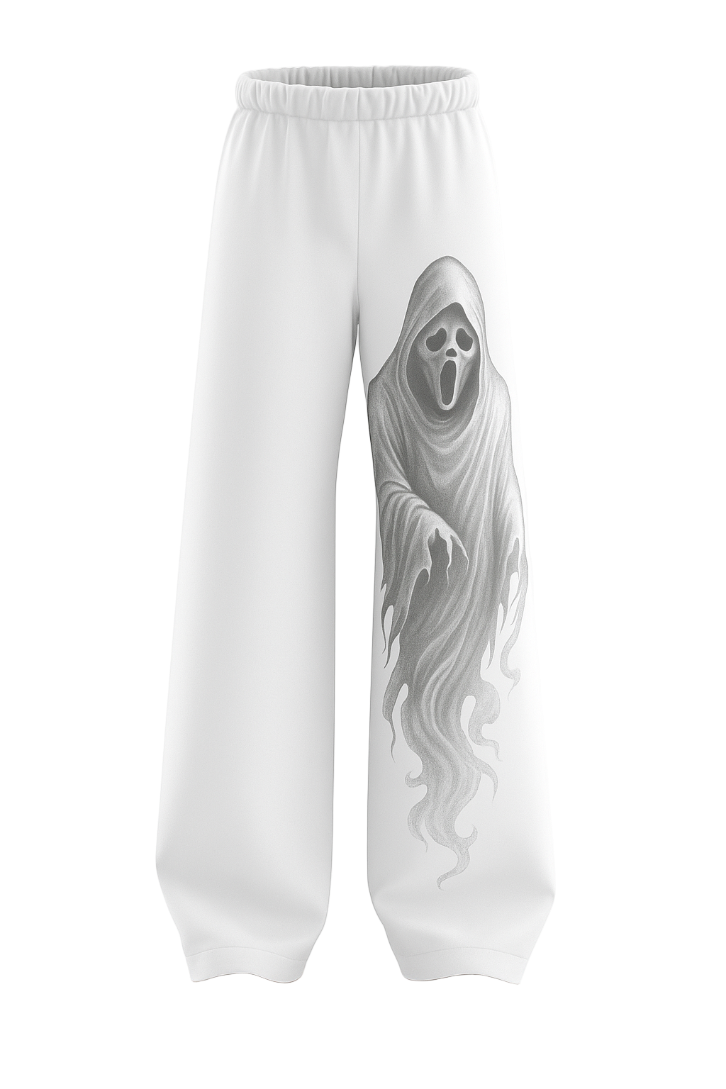 SHREEMSY Phantom White Baggy Pants