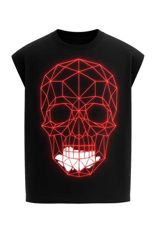 SHREEMSY “Neon Grid Skull” Vest